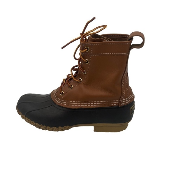 L.L.Bean Brown Original Waterproof Lace Up Duck Boots Size 7 Women's - Picture 7 of 14